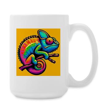 Chamäleon - Große Tasse 440 ml - Weiß - Rechts