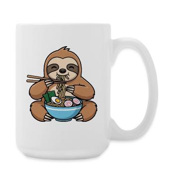 Sloth Asia Noodle Soup Ramen Malaysia China - Large Mug 440 ml - white - Right