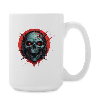 Crâne Fantôme aux Vibrons Rouges - Grande tasse 440 ml - blanc - Droite
