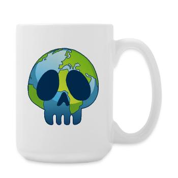 Le crâne de la planète Terre - Grande tasse 440 ml - blanc - Droite
