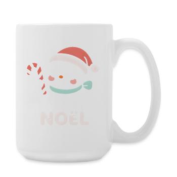 Bonhomme Noel Candy Cane - Grande tasse 440 ml - blanc - Droite