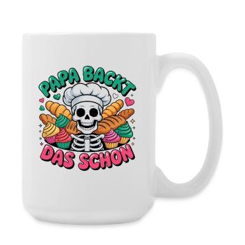 Dad Bakes The Beautiful Skeleton Cupcakes - Large Mug 440 ml - white - Right