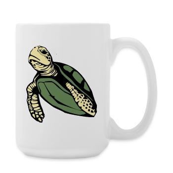 Turtle Turtles - Large Mug 440 ml - white - Right