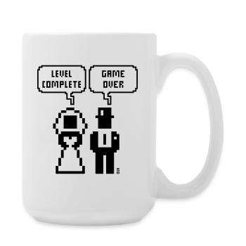 Level Complete – Game Over (JGA / Pixel / Bold B) - Große Tasse 440 ml - Weiß - Rechts