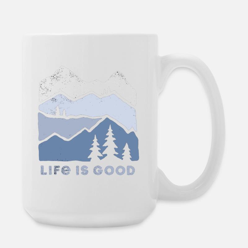 Mountain landscape joie de vivre - Large Mug 440 ml - white