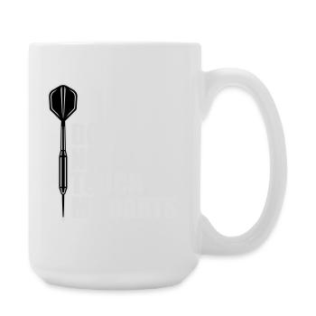 Do Not Touch My Darts Warning Darts Player Humor - Large Mug 440 ml - white - Right