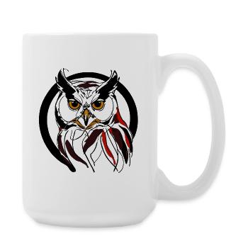 Oiseau de nuit - Grande tasse 440 ml - blanc - Droite