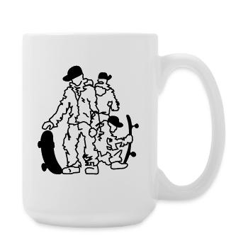 skateboarders - Large Mug 440 ml - white - Right