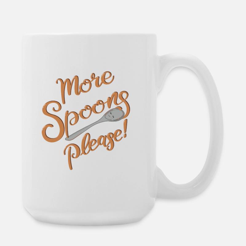 Plus de cuillères, s’il vous plaît ! - Grande tasse 440 ml - blanc