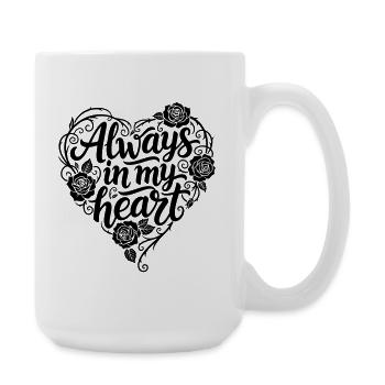 Tattoo Calligraphy Design You are my peace  - Große Tasse 440 ml - Weiß - Rechts