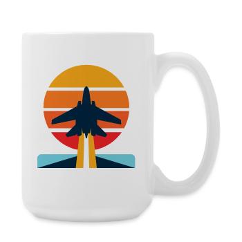 Sunset Jet Launch - Large Mug 440 ml - white - Right
