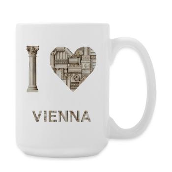 Wien – Monumentale Architektur - Große Tasse 440 ml - Weiß - Rechts