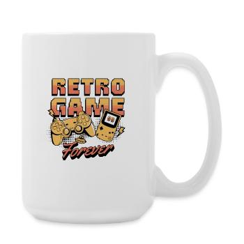 Retro Game Forever | Vintage Gaming Apparel - Large Mug 440 ml - white - Right