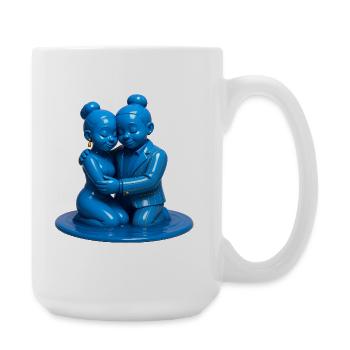LIEBENDE #2 – Frieden & Liebe - Große Tasse 440 ml - Weiß - Rechts