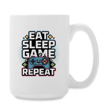 Jeu Manger et Dormer : Répéter - Grande tasse 440 ml - blanc - Droite