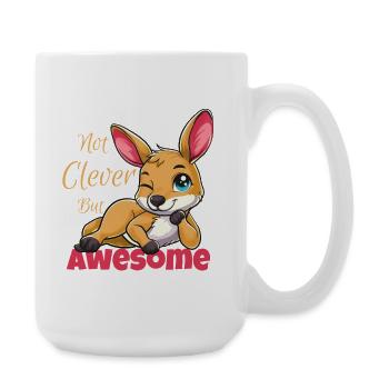 Not clever but great kangaroo - Large Mug 440 ml - white - Right