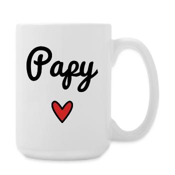 PAPY. PAPA. FÊTE DES PÈRES. BONNE FÊTE PAPA - Grande tasse 440 ml - blanc - Droite