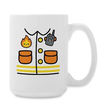 Fire Brigade Costume Carnival Carnival Outfit - Large Mug 440 ml - white - Right