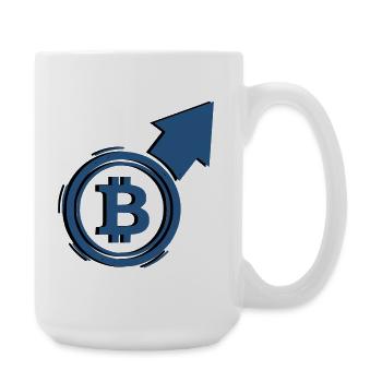Bitcoin Bull Run Arrow To The Moon - Large Mug 440 ml - white - Right