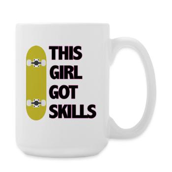 This Girl Got Skills - Large Mug 440 ml - white - Right