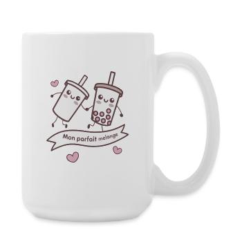 Parfait Mélange Bubble Tea Kawaii - Grande tasse 440 ml - blanc - Droite