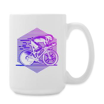 Vélo de route parfait pour tous les vélos de route - Grande tasse 440 ml - blanc - Droite