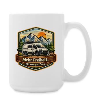 Camping-More Freedom-With Less Stuff-Camper - Large Mug 440 ml - white - Right