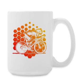 Conception de vélos de route à propulsion - Grande tasse 440 ml - blanc - Droite