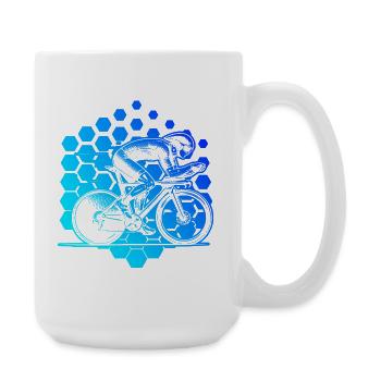 Motif classique du vélo de route - Grande tasse 440 ml - blanc - Droite