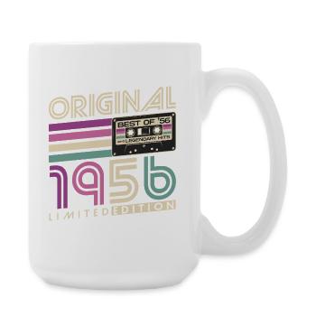 70th Birthday 1956 Vintage Born Retro - Large Mug 440 ml - white - Right