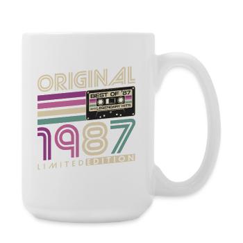 Cadeau rétro d’anniversaire vintage Born 1987 - Grande tasse 440 ml - blanc - Droite