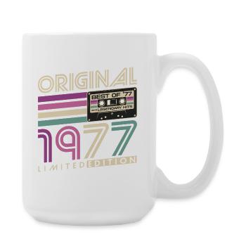Vintage 1977 Born Birthday Gift - Large Mug 440 ml - white - Right