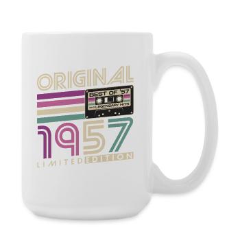 Original 1957 Jahrgang Retro Geburtstag Geschenk - Große Tasse 440 ml - Weiß - Rechts