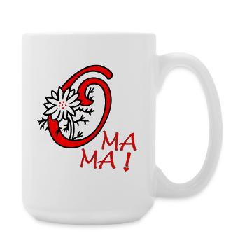 Mom Grandma Heart - Large Mug 440 ml - white - Right