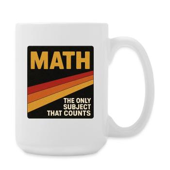 Vintage Math Counts Poster - Große Tasse 440 ml - Weiß - Rechts