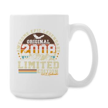 2008 Vintage 18th Birthday Gift Retro - Large Mug 440 ml - white - Right