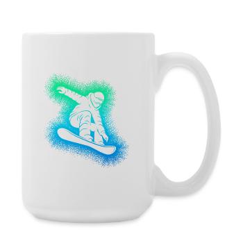 Snowboard Snowboarder Snowboarding - Large Mug 440 ml - white - Right
