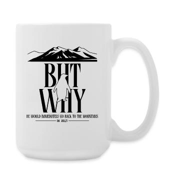 But Why Penguin Meme Minimalist Art - Large Mug 440 ml - white - Right