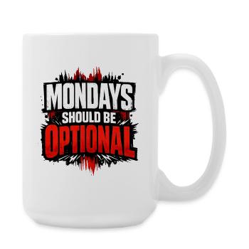 Monday should be optional Vintage - Large Mug 440 ml - white - Right
