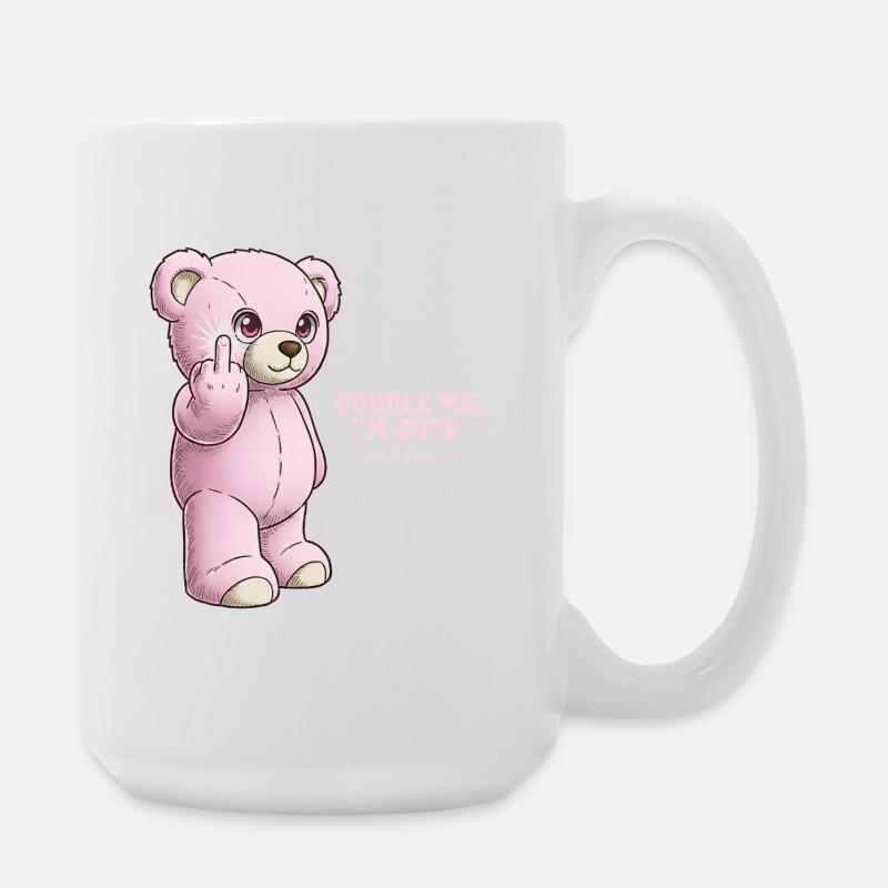 Pink Bär - Große Tasse 440 ml - Weiß