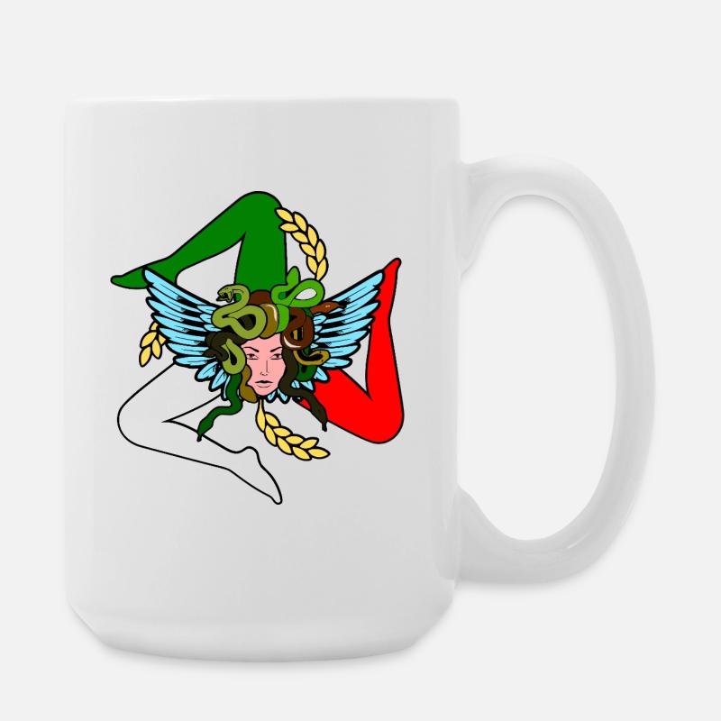 Trinacria de Sicile - Grande tasse 440 ml - blanc