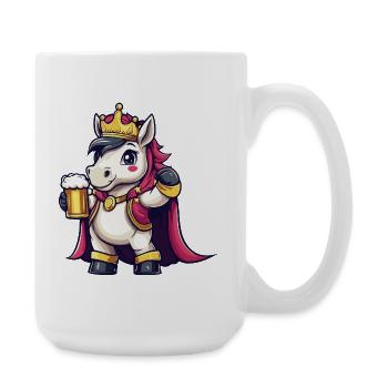 Unicorn Beer King - Large Mug 440 ml - white - Right