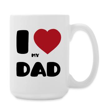 Ich liebe meinen Vater - Große Tasse 440 ml - Weiß - Rechts