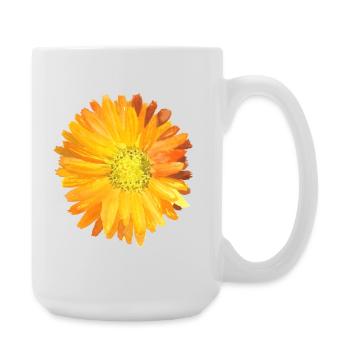 Calendula Watercolor Orange - Large Mug 440 ml - white - Right