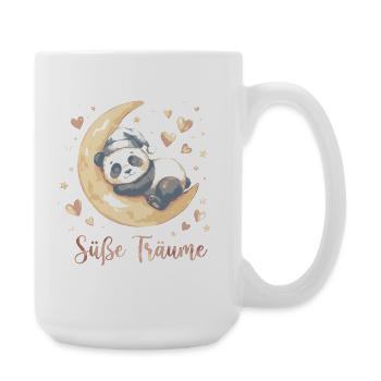 Süße Träume Panda Mond - Große Tasse 440 ml - Weiß - Rechts