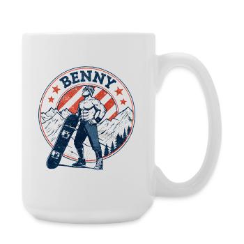 Benny, Vintage-Look - Große Tasse 440 ml - Weiß - Rechts