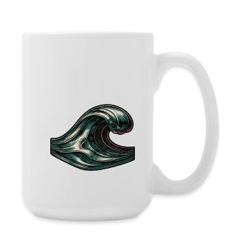 Océan Retro Wave japonais - Grande tasse 440 ml - blanc - Droite