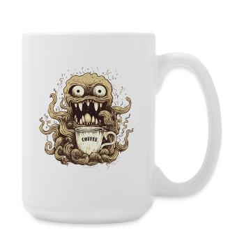 Coffee Monster - Caffeine Zombie - Morning Grouch - Large Mug 440 ml - white - Right