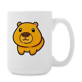 Chubby Bear Mascot Illustration - Large Mug 440 ml - white - Right