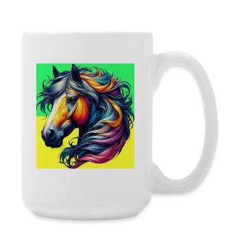 cheval - Grande tasse 440 ml - blanc - Droite